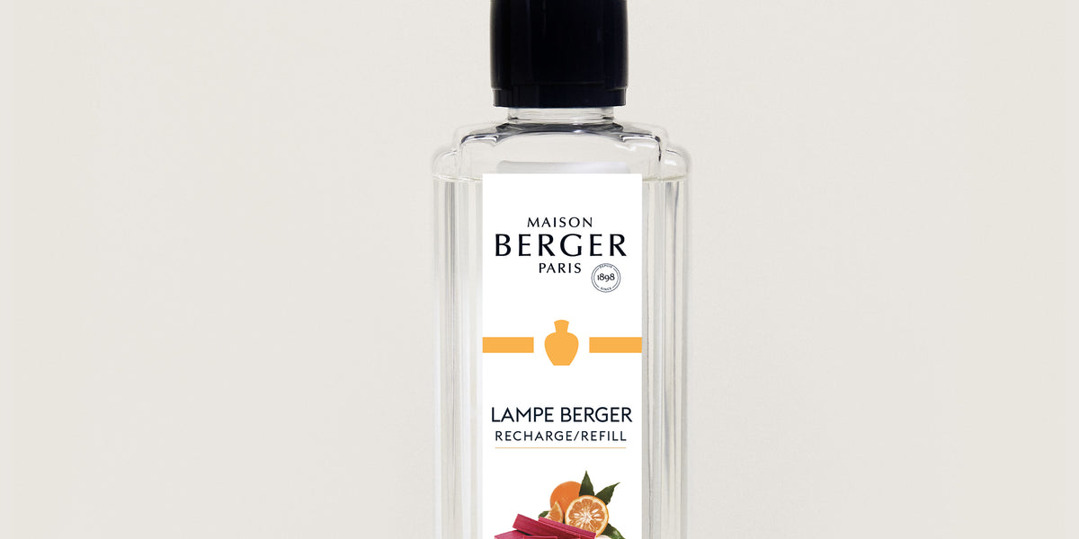 MAISON BERGER, Coffret Lampe Berger Spirale Rose ambrée & parfum Eclat de  Rhubarbe, Les ambrés