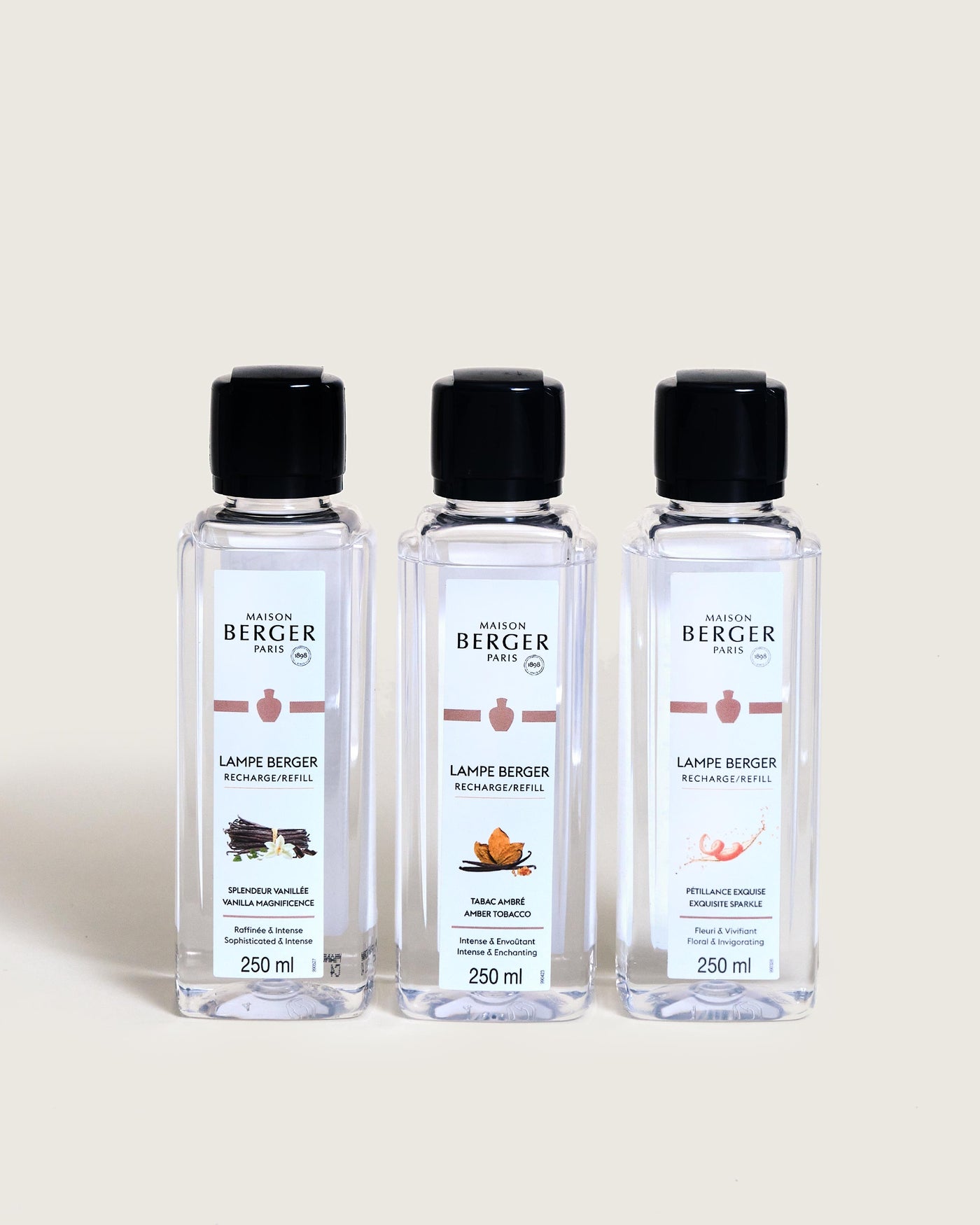 Coffret 3 recharges lampe Berger Rosalie 250ml