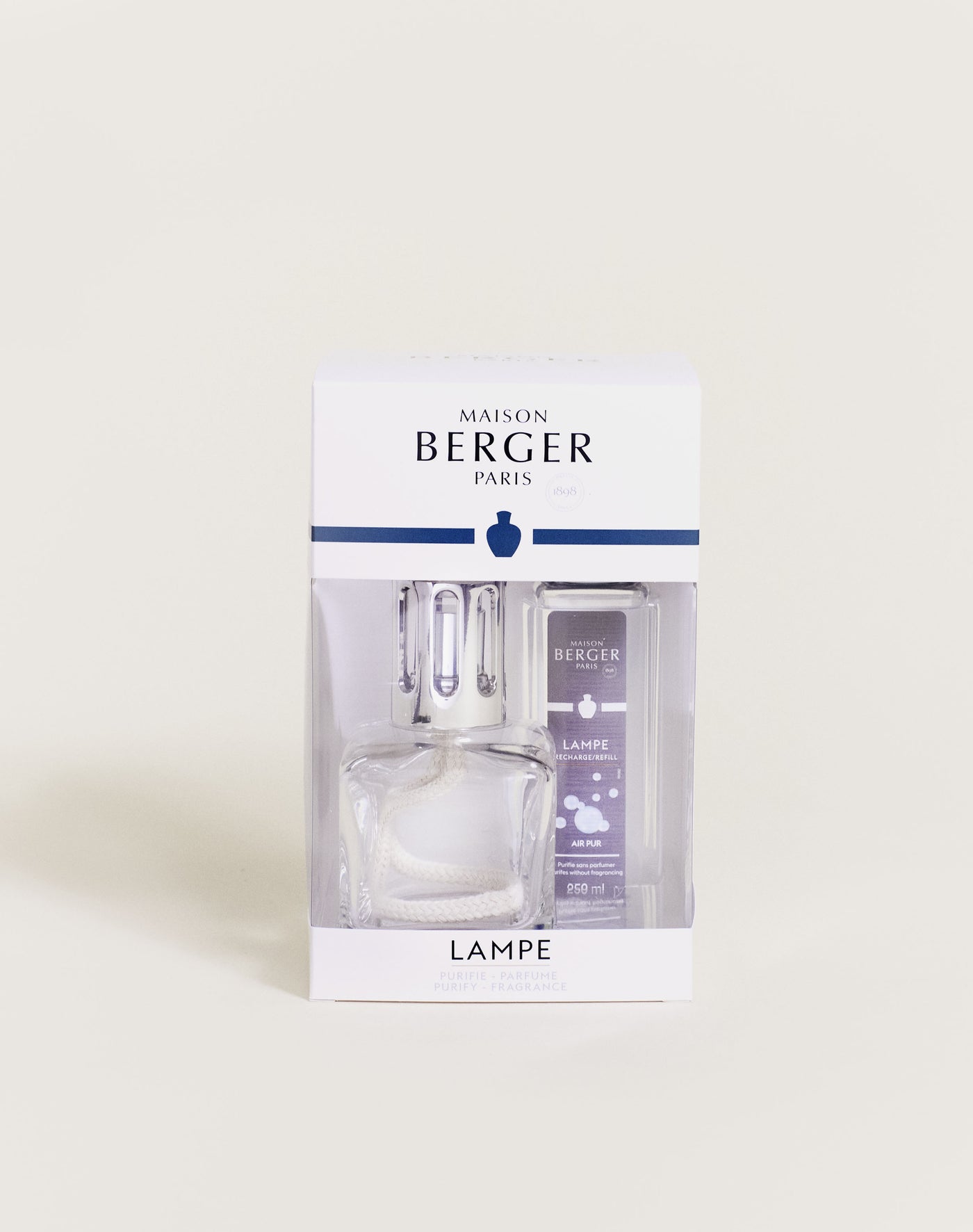 Coffret lampe berger essentielle carrée Couleur transparente Maison Berger  Paris