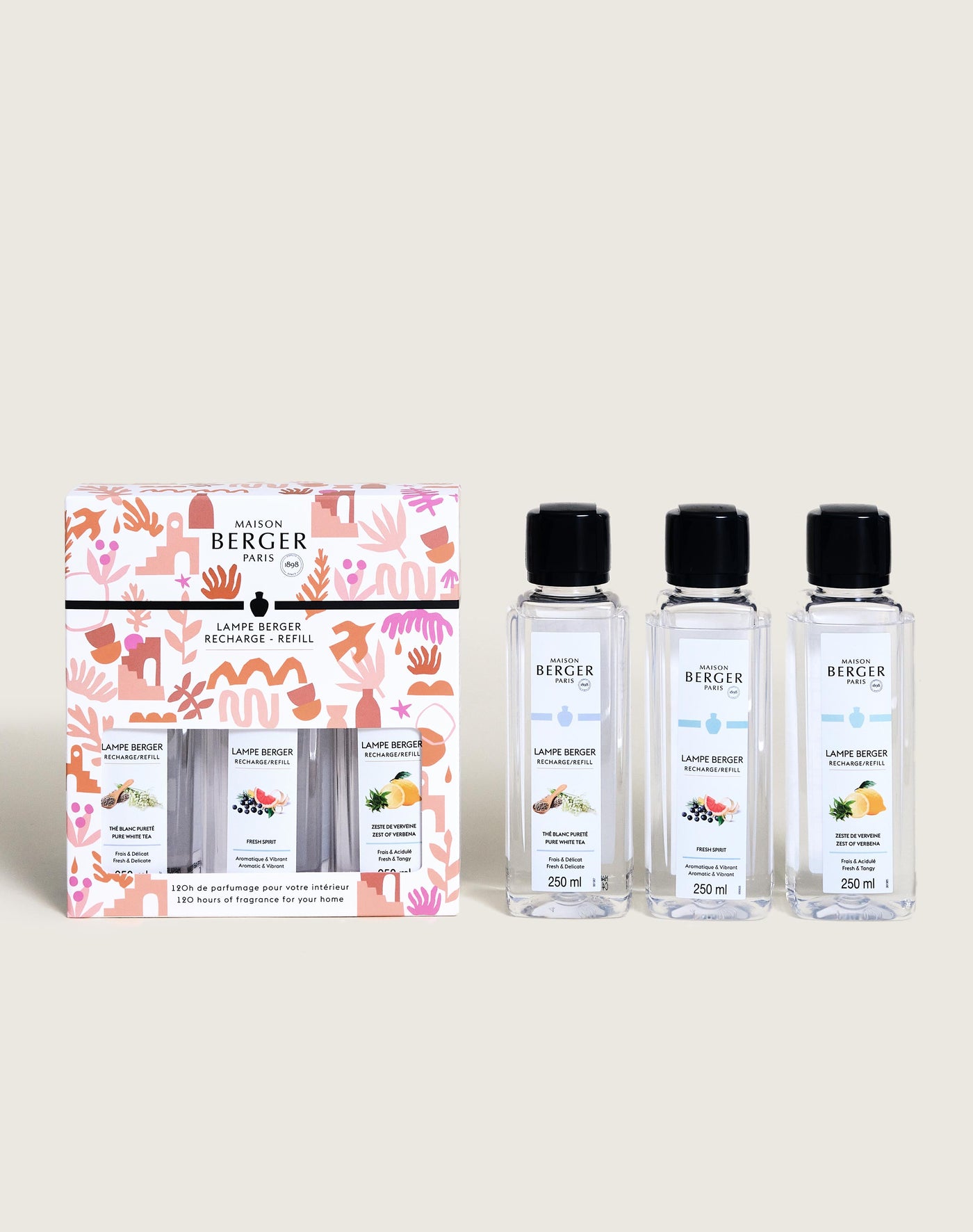 Coffret 3 recharges lampe Berger Estivale 250ml