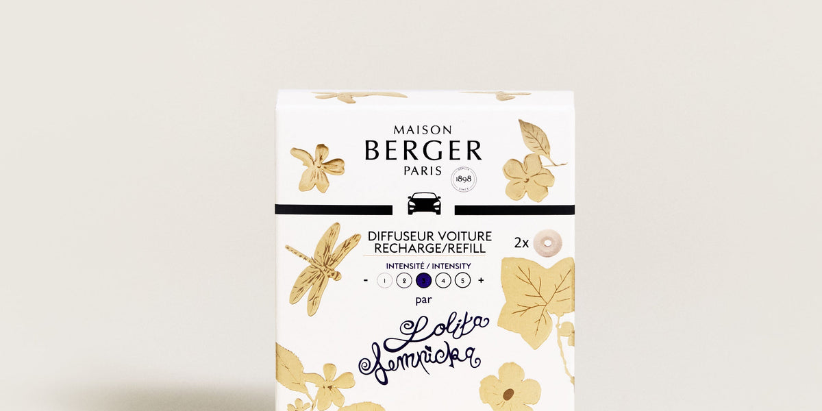Recharges Parfum Voiture Maison Berger - Angélique Noire & Santal - 2 Recharges, 4-6 Semaines De Diffusion