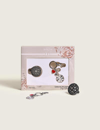 Coffret Les Petits Trésors Ophelia diffuseur voiture & porte clefs Argent/Gun Metal
