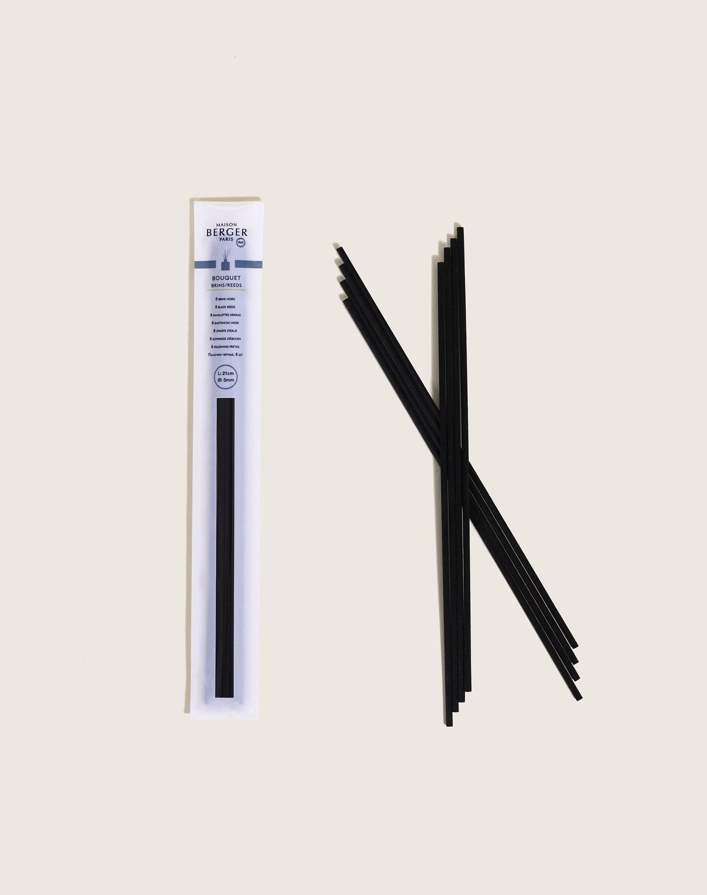 Etui de 8 brins noirs 21cm