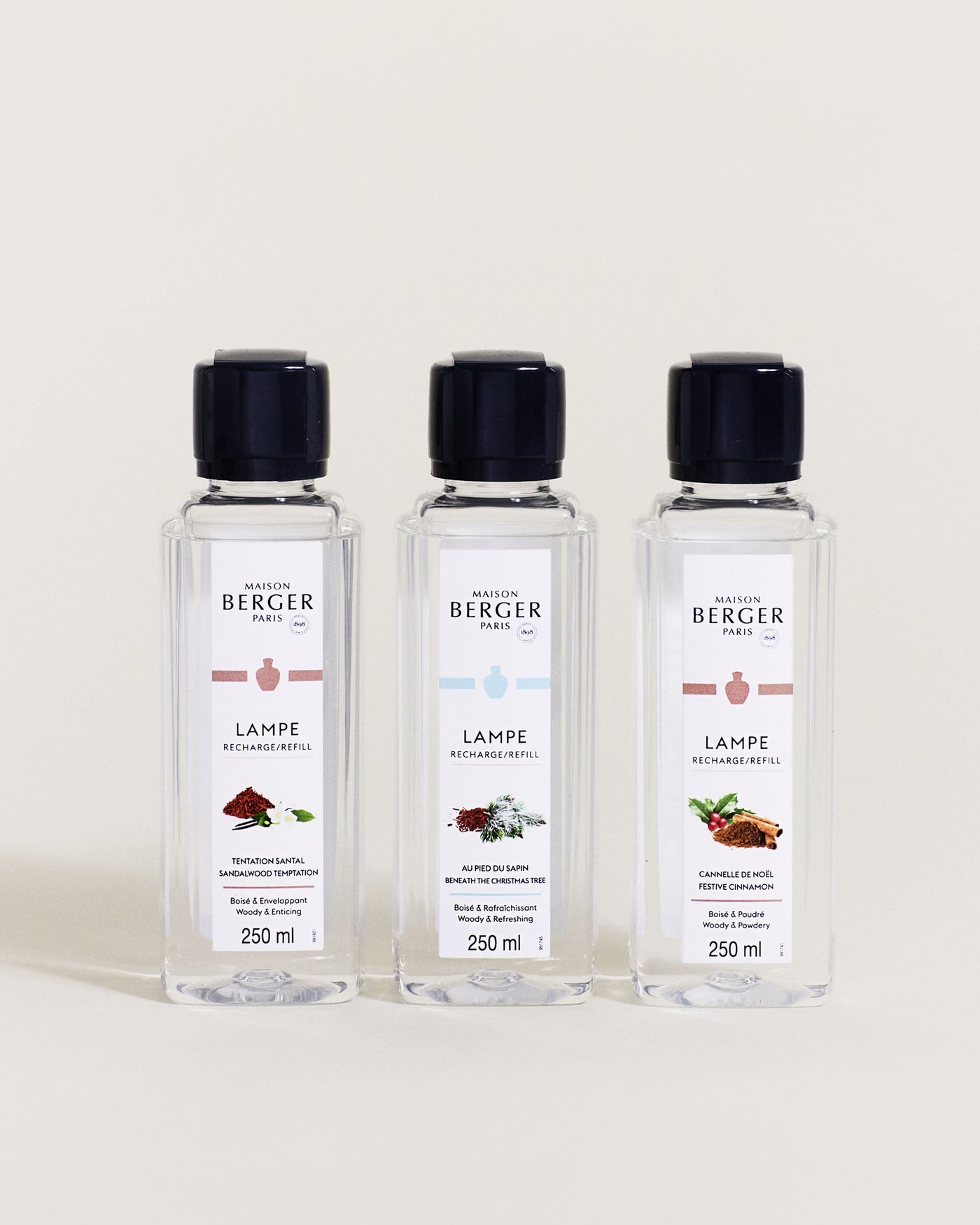 Coffret 3 recharges lampe Berger Temptation 250ml