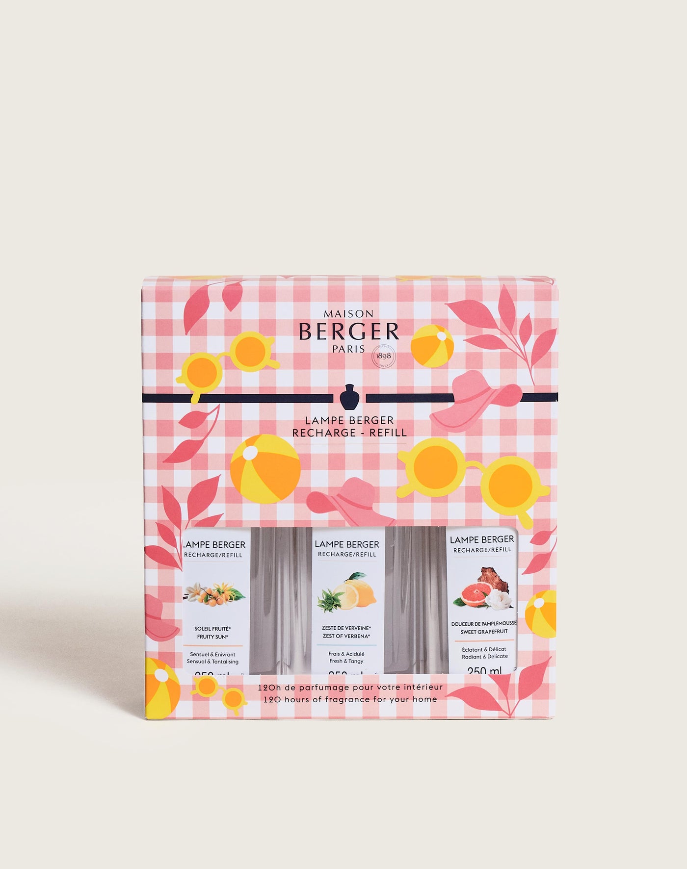 Coffret 3 recharges lampe Berger Estivale 250ml