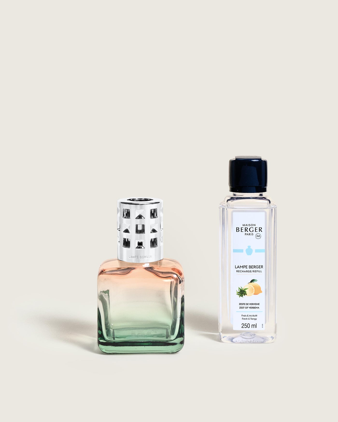 Coffret lampe Berger Glaçon Pêche/Verte