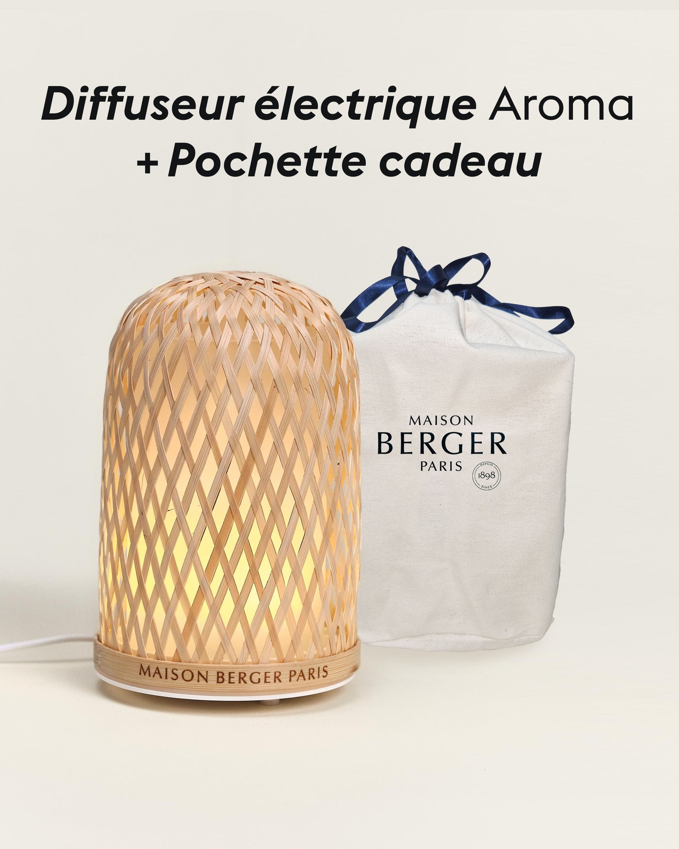 Diffuseur électrique Aroma + Pochette Cadeau en tissu L