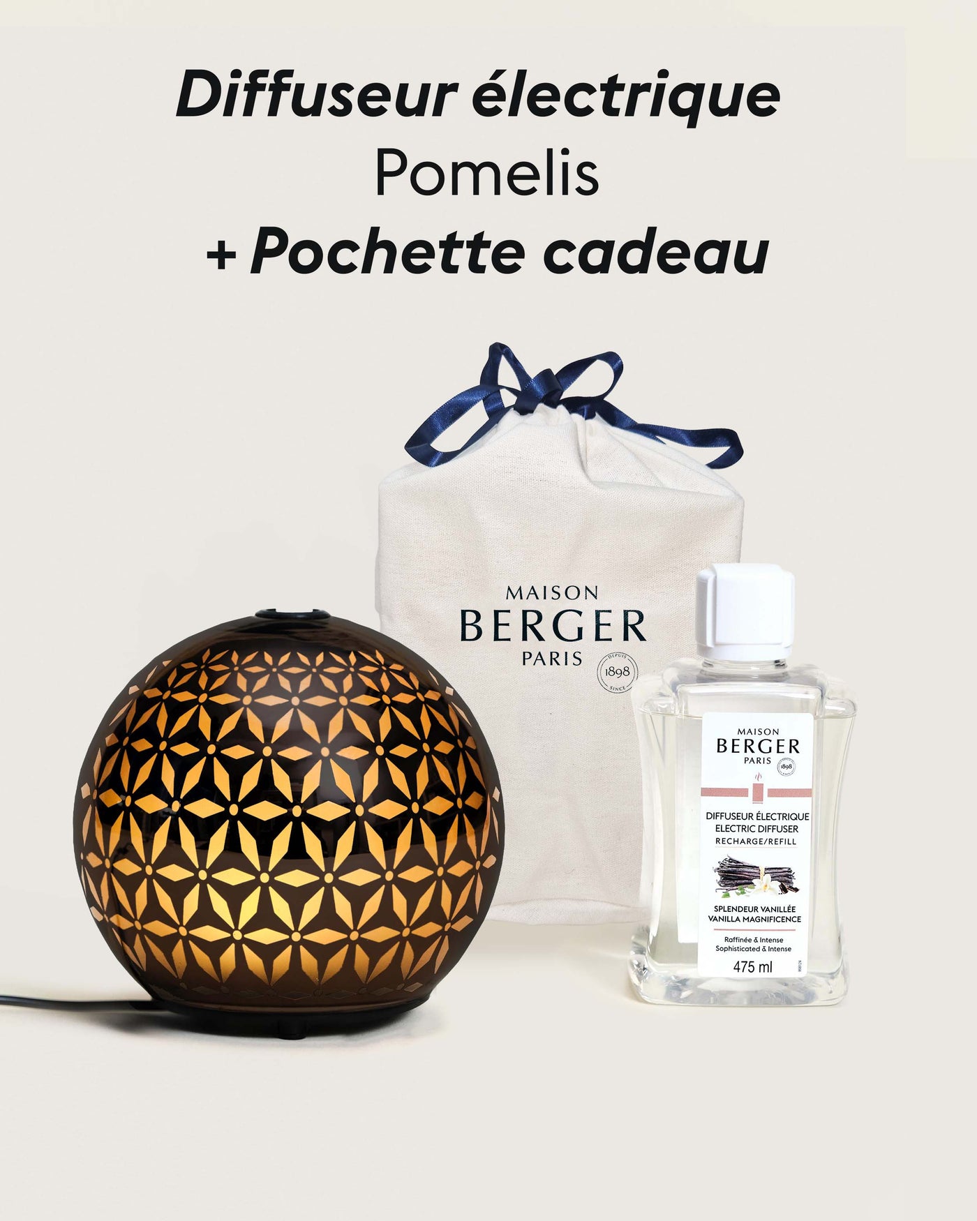 Diffuseur électrique Pomelis + Pochette Cadeau en tissu L