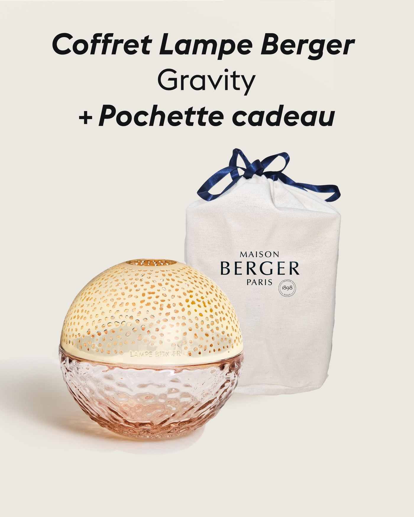 Lampe Berger Gravity Nude + Pochette Cadeau en tissu L