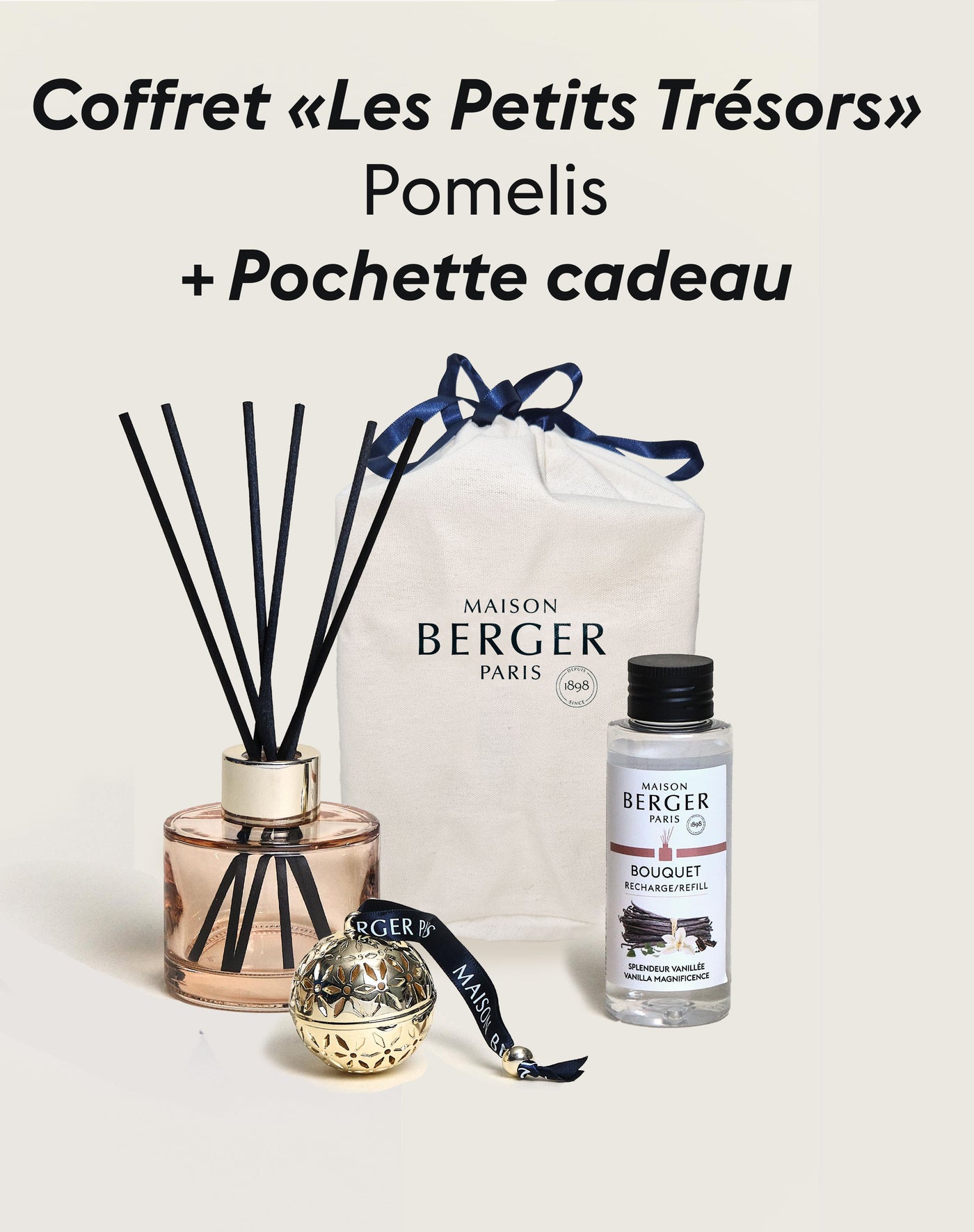 Coffret Les Petits Trésors Pomelis Bouquet & Pomander + Pochette Cadeau en tissu M