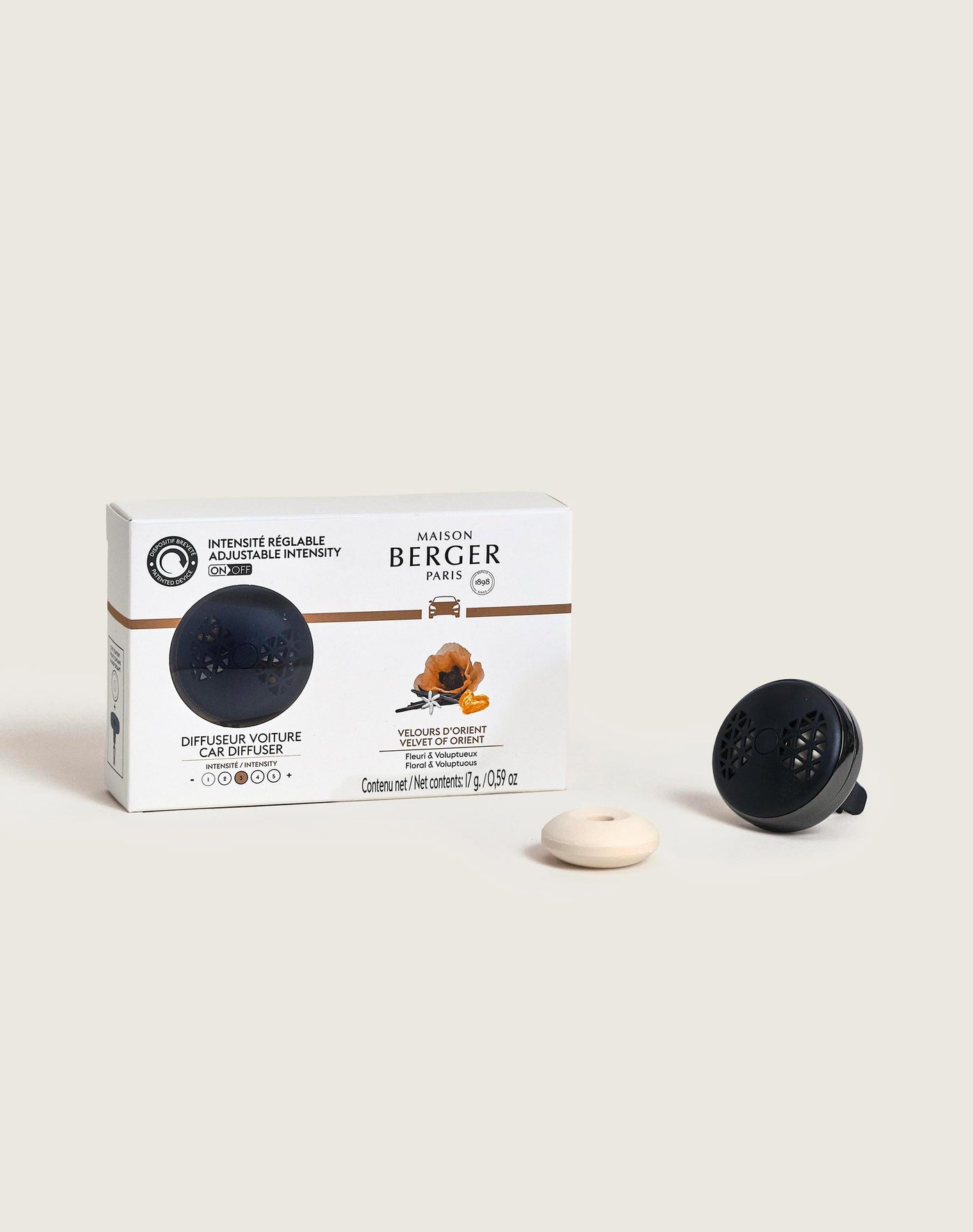 Diffuseur voiture modulable Velours d'Orient