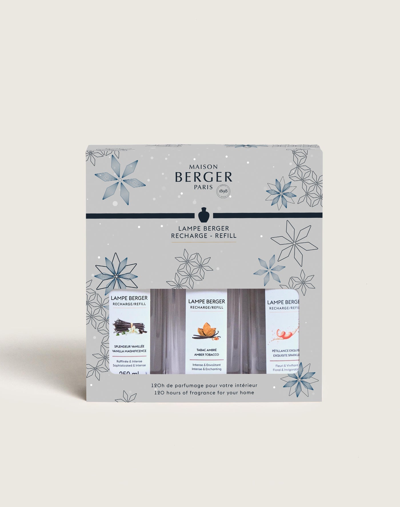 Coffret 3 recharges lampe Berger Rosalie 250ml