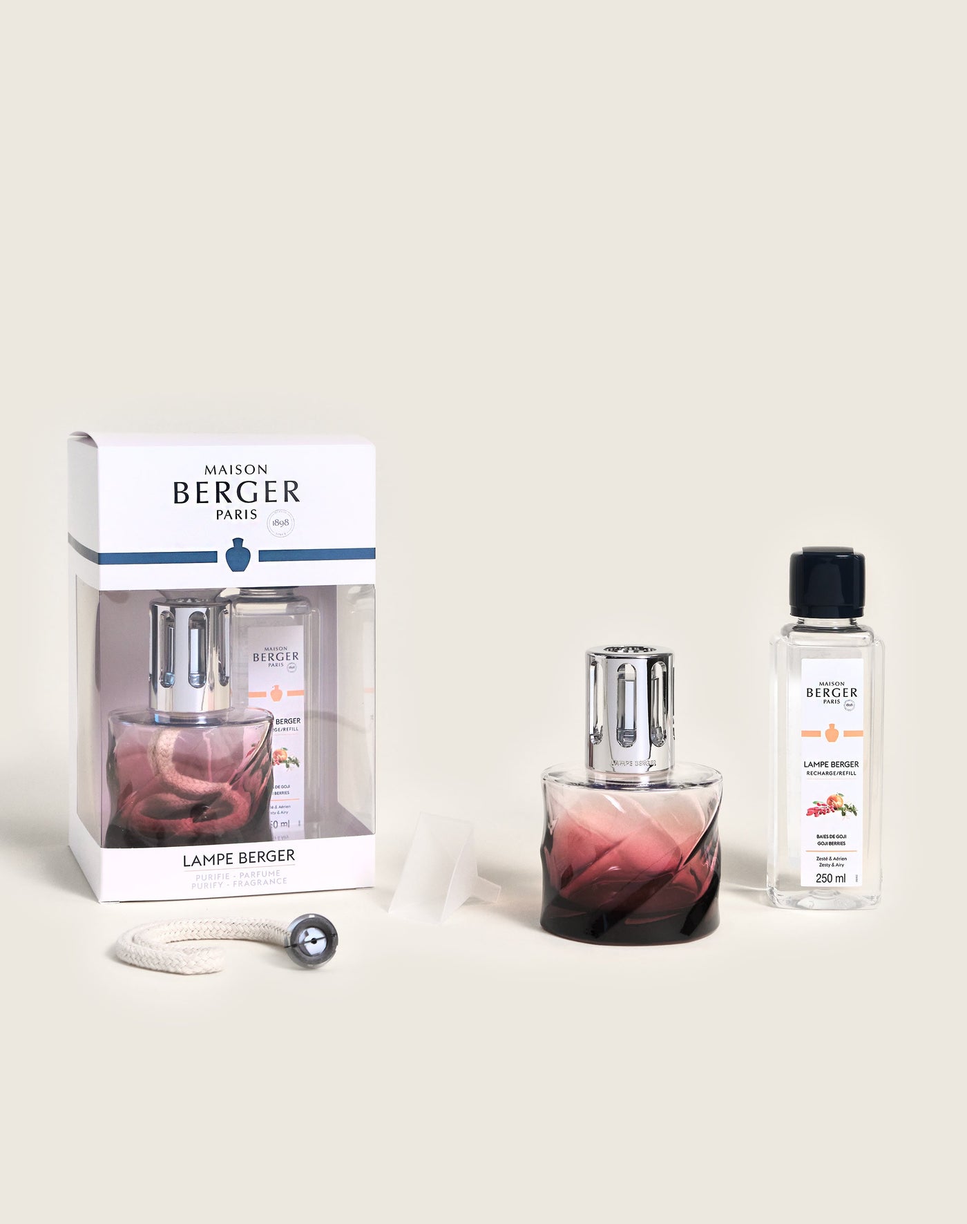 Coffret lampe Berger Spirale Rouge