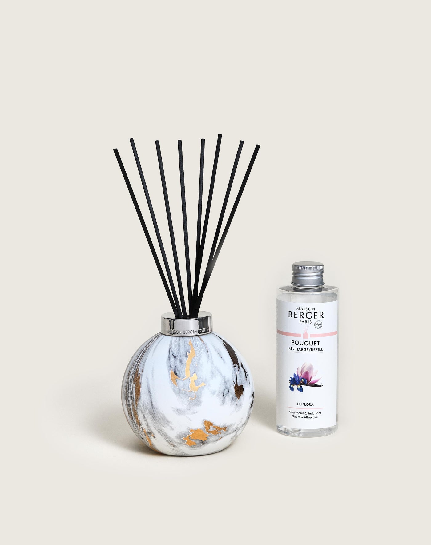 Bouquet parfumé Marbrure Blanc