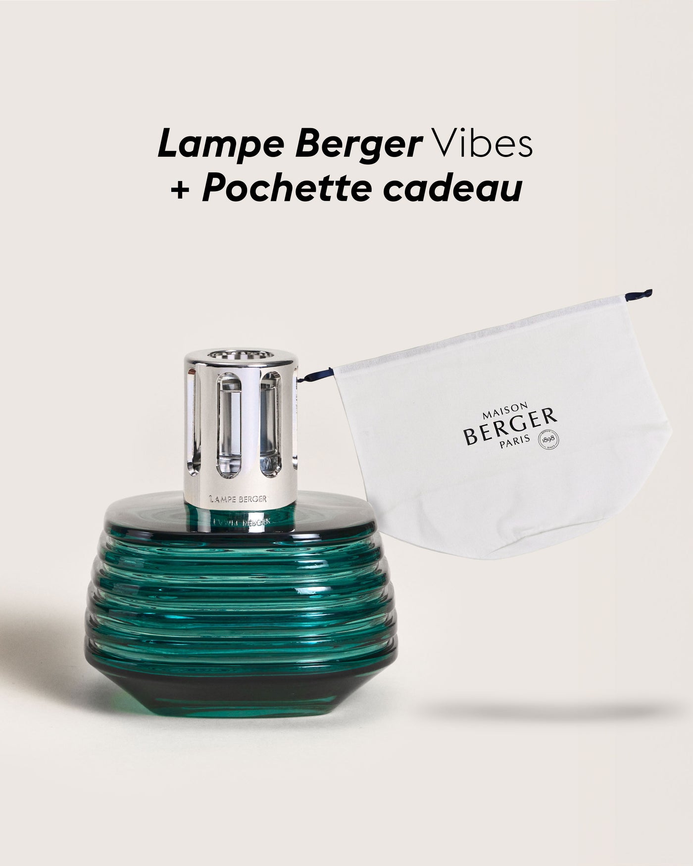 Lampe Berger Vibes Verte + Pochette Cadeau en tissu L